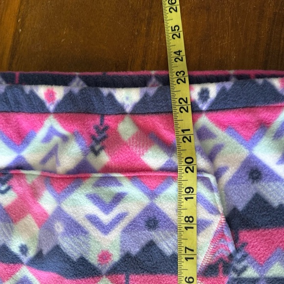 Columbia Kids' Geometric 1/2 zip Fleece Jacket - Pink, Purple, and Blue size XL - Picture 4 of 8